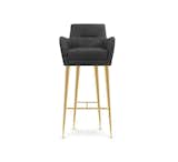 #essentialhome #upholstery #midcentury #modern #barchair #brass