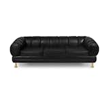 #essentialhome #upholstery #midcentury #modern #sofa #leather #brass