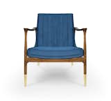 #essentialhome #upholstery #midcentury #modern #armchair #velvet #brass #walnut