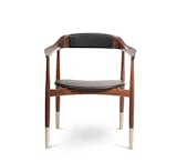 #essentialhome #upholstery #midcentury #modern #diningchair #leather #brass #walnut