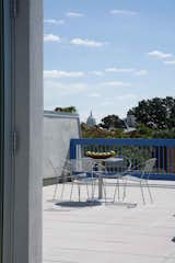 Rooftop patio with views of the United States Capitol