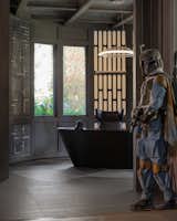 A life-size Boba Fett guards the command center, which features a custom desk fabricated by Sacramento creative Marc Foster.