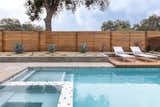 Outdoor, Back Yard, Decking Patio, Porch, Deck, Swimming Pools, Tubs, Shower, Trees, Hardscapes, Shrubs, Horizontal Fences, Wall, and Landscape Lighting  Photo 4 of 22 in Sacramento Streng Bros Home by Benning Design Construction