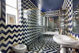 One of the bathrooms is outfitted in imported Moroccan tiles 