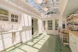 This craft room with large skylight will inspire any artist