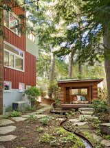 The meditation hut set in the garden designed by Julie Moir Messervy Design Studio (JMMDS).