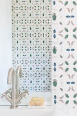 Jennifer Shorto "Emeralds" wallpaper was used for the powder bath.