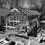 On-site assembly. The structural frame was installed using only rubber mallets and screw guns.