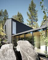 Exterior, House Building Type, Concrete Siding Material, Farmhouse Building Type, Metal Siding Material, Gable RoofLine, Beach House Building Type, Flat RoofLine, Wood Siding Material, Boathouse Building Type, Metal Roof Material, Cabin Building Type, and Glass Siding Material  Photo 5 of 20 in LAKE TAHOE | CABIN(S) by RO  |  ROCKETT DESIGN