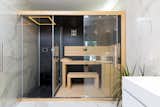 Italian Imported Dual Glass Steam Room & Sauna in Master Bathroom