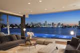 A sitting area opens up on two sides giving guests a panoramic view of Downtown Miami.