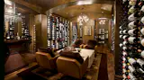 Custom wine cellar.