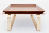Le Tray Table Brass and Walnut