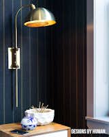 Custom brass wall sconces.