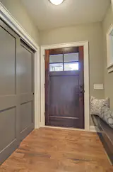 Door 6811 with custom lite pattern, shown in hemlock. 