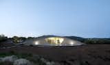 Exterior and House Building Type  Photo 9 of 9 in This Y-Shaped Greek Villa Looks Like a Flying Saucer That’s Embedded Into the Hills