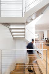 San Francisco Renovation indoor wood tread staircase with metal and wire railing