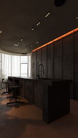 Modern kitchen setup with soft ambient lighting, creating a cozy, sophisticated atmosphere.

#EO3H #sirotovarchitects #modern