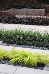 Planting Strips with Stone Pebbles & Wall 