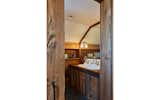 Bath Room, Wood Counter, and Drop In Sink Net Zero Barn  Photo 8 of 13 in Net Zero Barn by Catherine Truman Architects