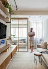 Homeowner Gabriel Hidd purchased this apartment, located in the Flamingo area of south Rio, at auction to have his first experience living alone.