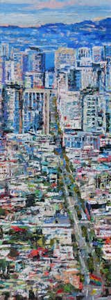 Market Street Day #2- 48x18 oil on panel 
by Kim Ford Kitz