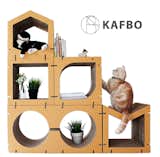 Cardboard cat scratchers and climbers from Kafbo