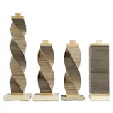 Modern cardboard, wood and natural stone cat scratching towers from Charley & Billie