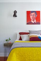 Sherwinn Williams First Star adds a bit of a cool tone to an otherwise warm space
