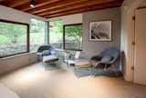 Exposed framing at the ceiling adds warmth to the Master Bedroom.  