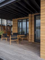 Exterior, Flat, House, Boathouse, Wood, and Small Home Wrap around ipe deck  Exterior Wood Boathouse Flat House Photos from Lake Union Floating Home