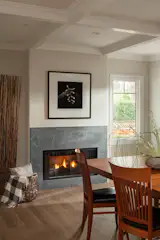 Dining room fireplace