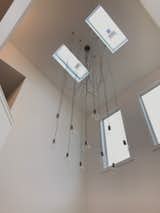22' dining room ceiling with 11 bulb spider light..