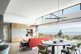 Great Room | The only portion of the exiting roof that was rebuilt was in the great room. The addition volume created a light filled room with clerestory windows and a pocketing door system to embrace the rear yard and view beyond