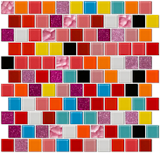 Gangaur City

17 different glass tiles in shades of pink, red, yellow, blue, green, orange, black and white are combined to form this custom mosaic blend we will make by hand for you in our studios in upstate New York.

This mosaic features mirrored, glittered and other tiles.

http://www.susanjablon.com/0885045.html