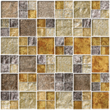 Silver, Gold, and Taupe Metallic Glass Tile Mix

1 sf 1” and 2” glass mosaic tiles. A spectacular mix of metallic tiles ranging from silver to gold metallic glass tile tones. A stunning compliment to your quiet understated countertop in light or brown tones.

http://www.susanjablon.com/mbs10-013a.html