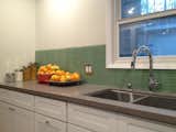  Photo 1 of 1 in California Residence: Retro Mint Green Glass Tile Backsplash by Susan Jablon