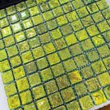 Fused metal oxide creates this opulent multidimensional yellow dichroic tile. Susan Jablon 1” Sunshine Yellow Dichroic Glass Tile is simply sublime. https://www.susanjablon.com/1-inch-sunshine-yellow-dichroic… #tile #tiles #glasstile #mosaictile #ihavethisthingwithtiles #houseenvy #housetour #yellowdecor #yellow #kitcheninspo #kitchendesign #kitchentiles #interiordesign #designbuild #architecture #backsplash #tilestyle #dreamkitchen #ihavethisthingwithcolor 