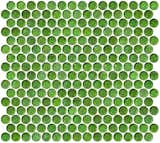 Gorgeous round, green tinted, iridescent glass tiles. For indoor/outdoor installation, from kitchen backsplash to bathroom shower to swimming pool. This clear tinted green 3/4 inch circular glass tile is a bright grass green hue with a shimmering iridescent surface.
Attractive and fun circular shaped tile with its shimmering rippled surface adds flair anywhere it is applied. Enjoy the changing iridescent colors as you view it from all directions.
susanjablon.com