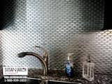 Susan Jablon Oval Steel Stainless Tiles are exquisite and shine with metallic radiance. This tile has a stylish brushed gray, silver metallic surface that is stunning when installed as an accent strip or as solid sheets. Perfect for your kitchen backsplash or home bar. 
http://ow.ly/KSfj30lTcxT
#tile #tiles #stainlesssteeltile #metallictile #backsplash #interior_and_living #homedetails #luxury #glamour #home #decor #homedecorideas #houseenvy #eclecticdecor #adashoffashhome #diyhomedecor #lifestyle #homeinspo #sodomino #interiordesign