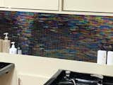 Susan Jablon 1/4” Black Iridescent Stained Glass Subway Tile 