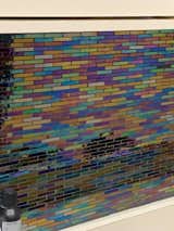 Susan Jablon’s 1/4” Black Iridescent Stained Glass Subway Tile 