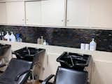 Susan Jablon’s 1/4” Black Iridescent Stained Glass Subway Tile 