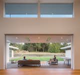 The courtyard view through the sliding doors
