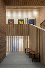 CCY Architects | Red Butte Entrance - •	The desire for privacy generated the wood screens. The interior screens pull together compositionally and allow light to filter down to lower levels.