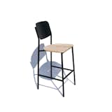 L33 Resto Bar Stool w/ Oak Seat 
Available custom colours, upholstery and solid wood seats