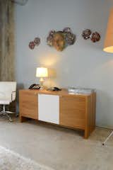 Custom Credenza by Bespoke by blankblank & Wall Relief by Camille Vandenberge, Modern Law Firm by Jill Dudensing Lifestyle + Design  Photo 8 of 9 in Modern Law Firm by Jill Dudensing Lifestyle + Design by Jill Dudensing Lifestyle + Design