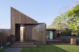 Front Yard, Small, Wood, Doors, and Exterior  Doors Small Photos from A Timber-Clad Home in Australia Is a Striking Place to Grow Old In
