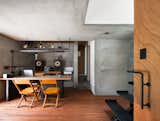 Office, Study Room Type, Chair, Storage, Desk, and Medium Hardwood Floor  Photo 7 of 9 in Japanese Architecture by Victor Sanchez Armijo from Find Out How a Japanese Architect Created a Fluid Live/Work Space For a Photographer