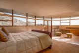 Bedroom, Chair, Bed, Carpet Floor, Recessed Lighting, and Storage  Photo 13 of 15 in The Last House Designed by Frank Lloyd Wright Is Being Auctioned Without Reserve